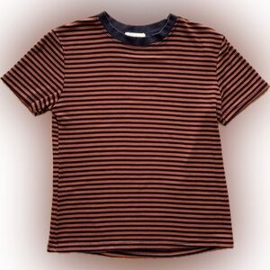 Orange and Black Striped T-Shirt